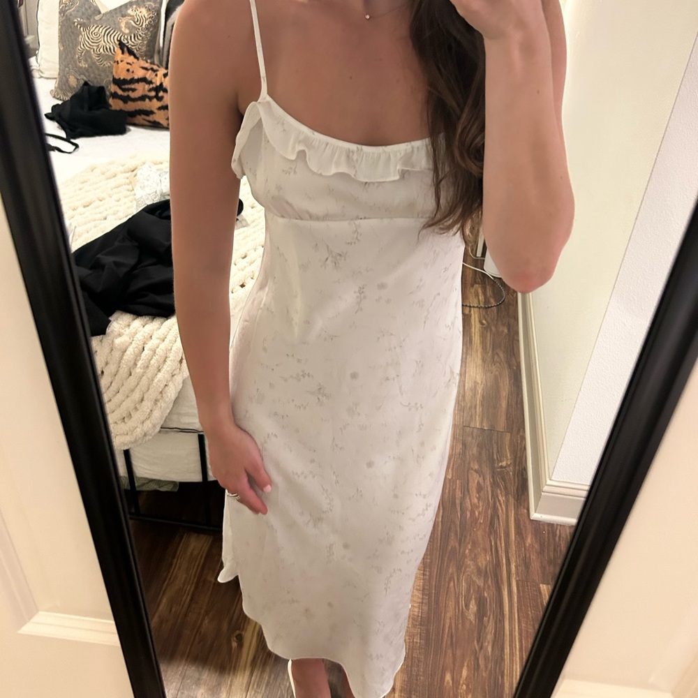 Reformation White Floral Midi Slip Dress - Picture 2 of 3